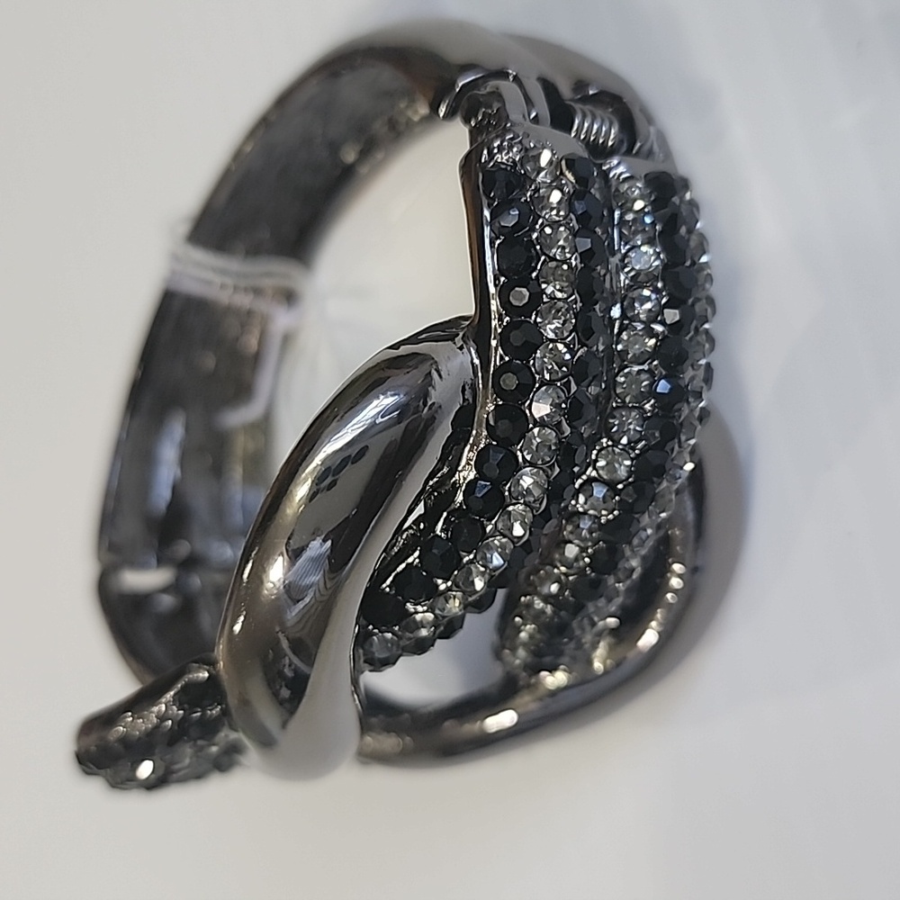 Rhinestone Statement Cuff Bracelet - image 4